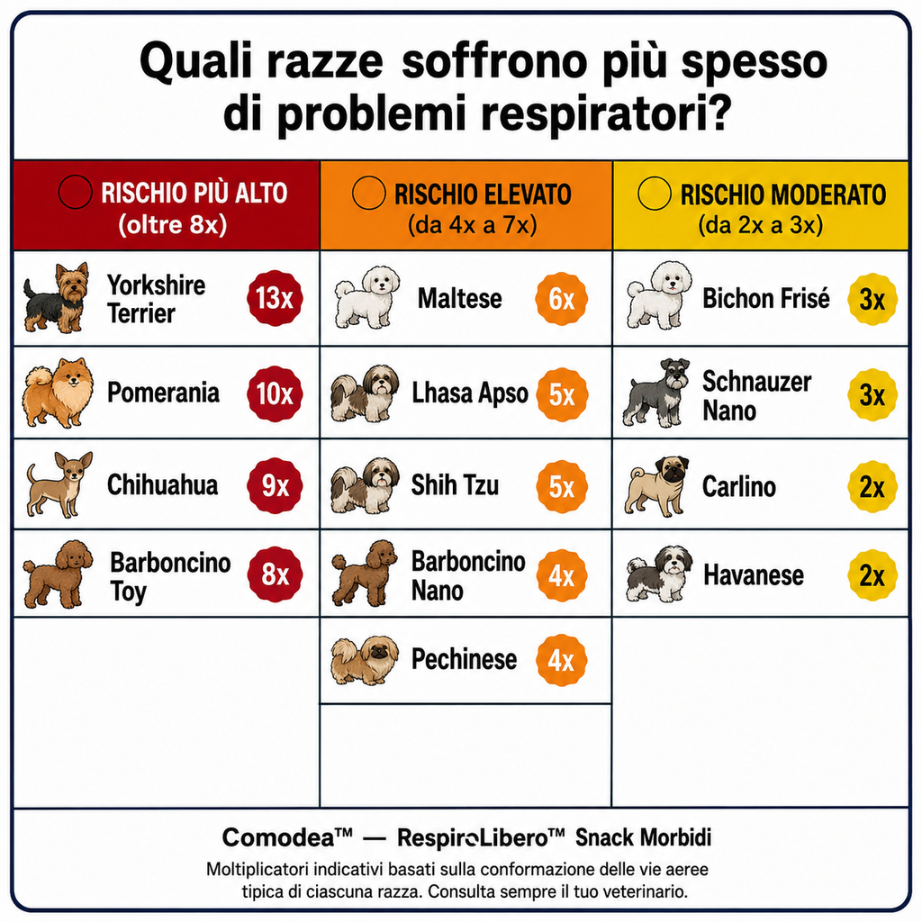 Comodea RespiroLibero — snack morbidi per le vie respiratorie dei cani di taglia piccola
