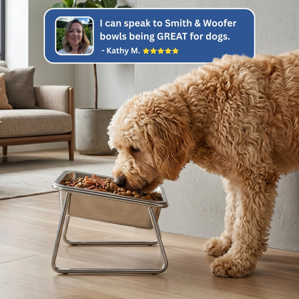 Recensione cliente: le ciotole rialzate sono fantastiche per i cani