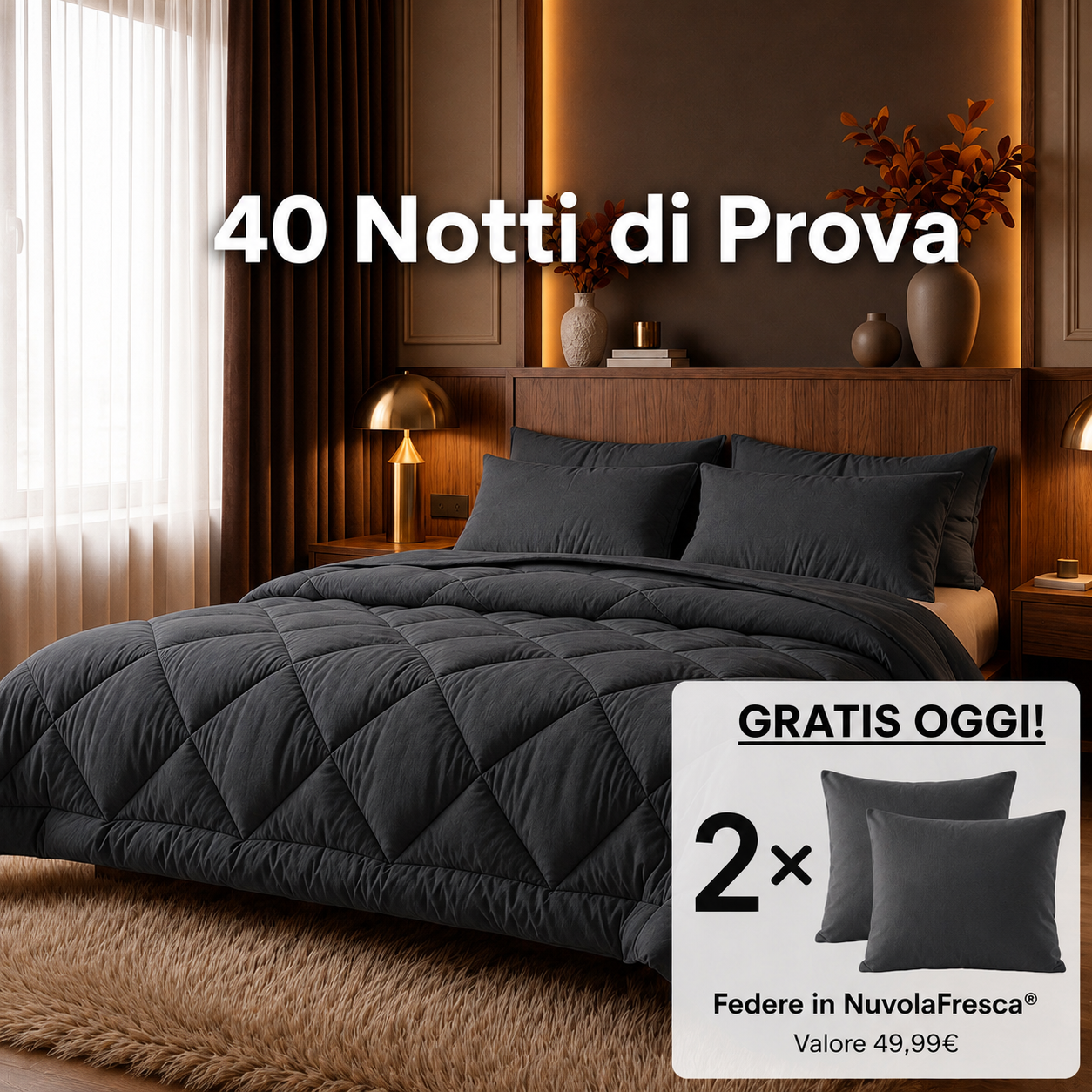 FacileNotte coperta Antracite — 40 notti di prova