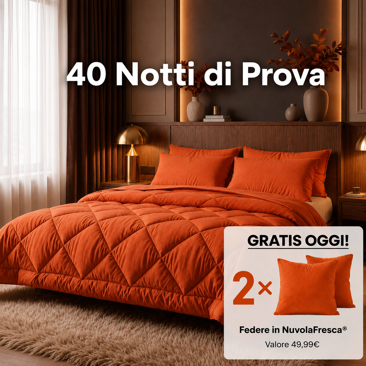 FacileNotte coperta Terracotta — 40 notti di prova