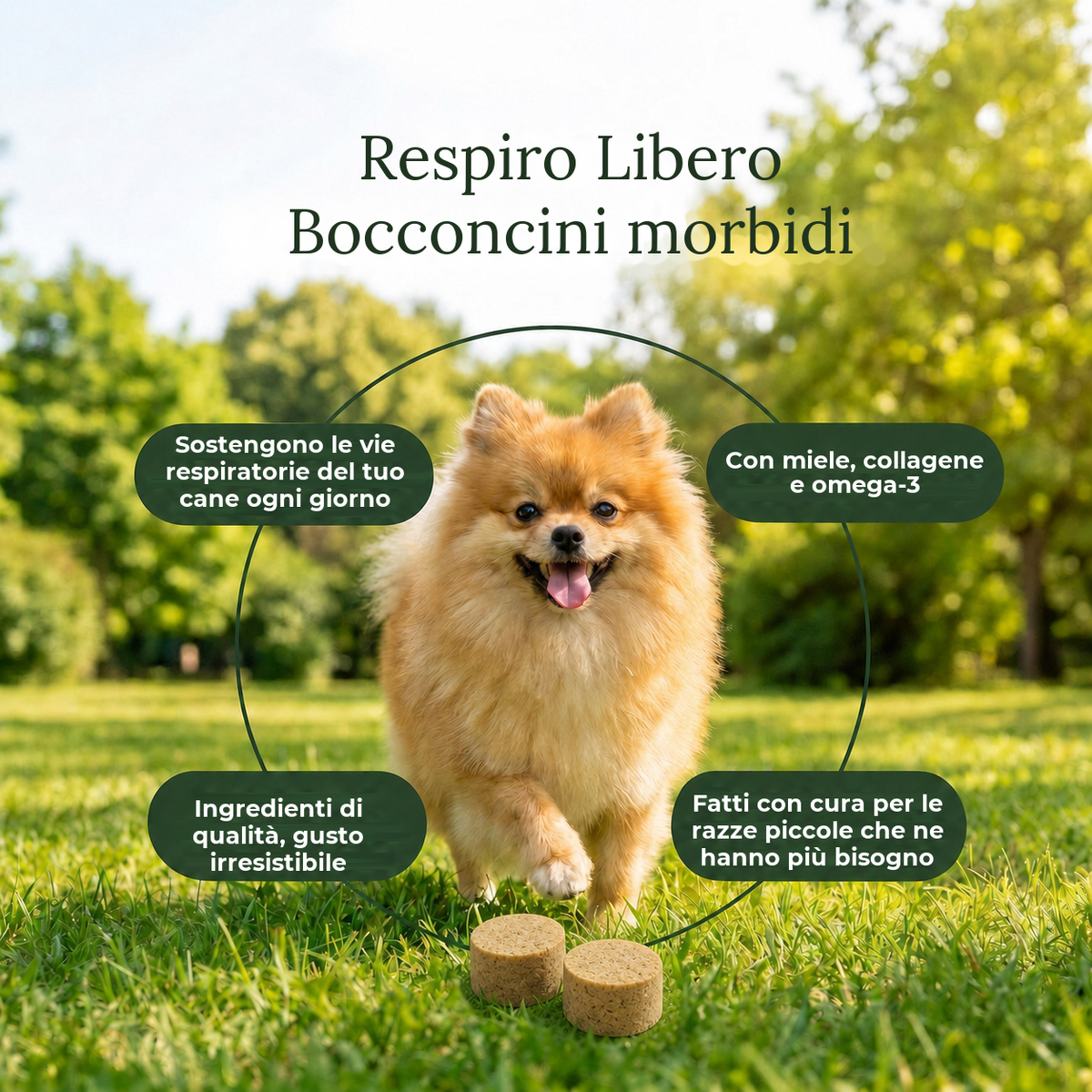 Respiro Libero, un cane che corre nel prato