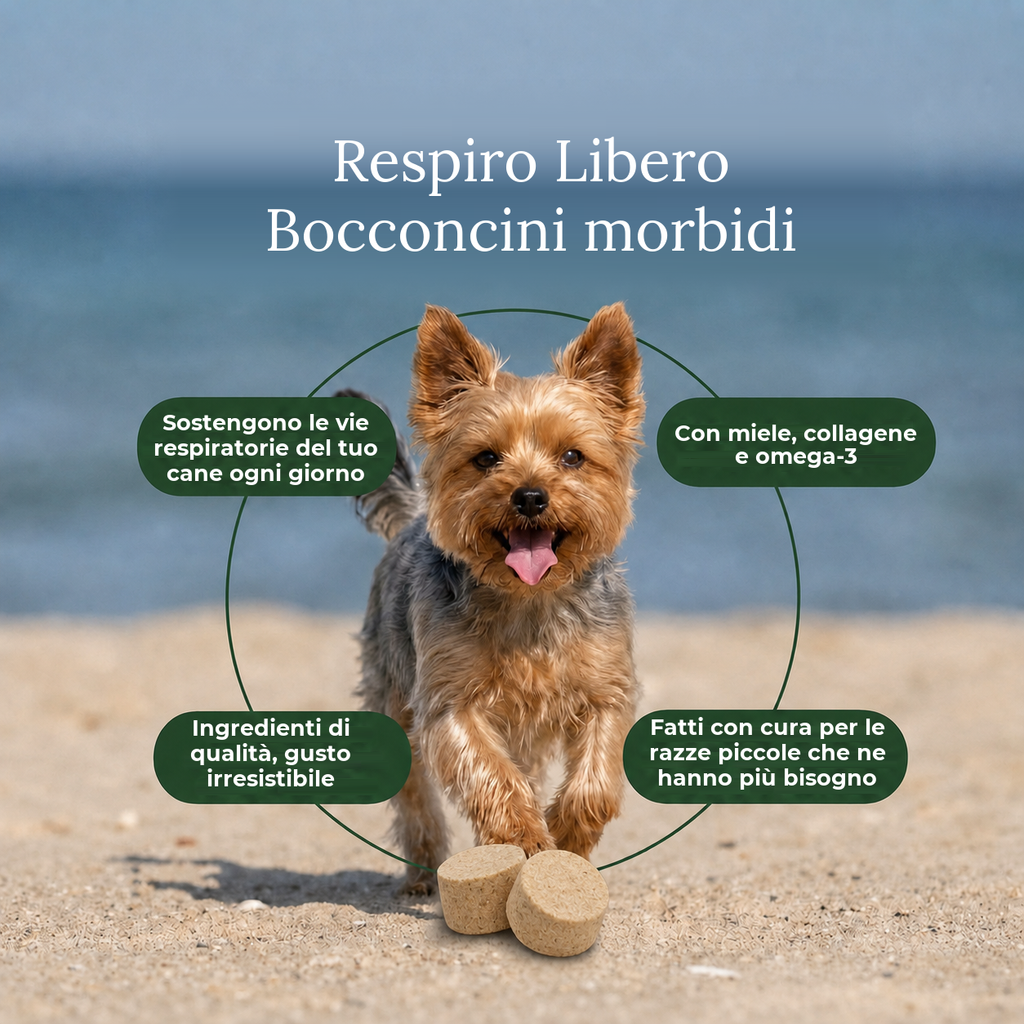 Respiro Libero, bocconcini morbidi per cani di piccola taglia